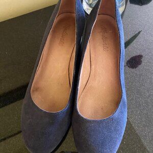 Madewell Blue Suede Heel Pump Women Shoes Size 9M